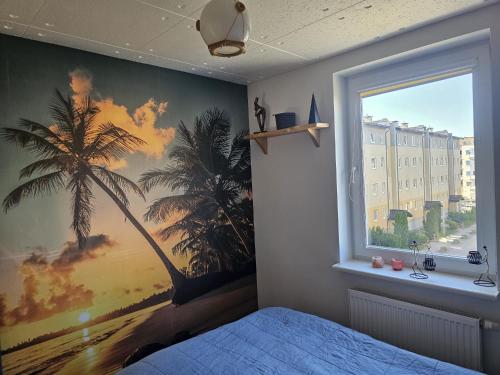 Ένα ή περισσότερα κρεβάτια σε δωμάτιο στο Apartament Aquapark Reda