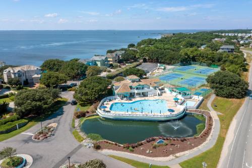 an aerial view of a large pool at a resort at Its All Good In Corolla in Corolla