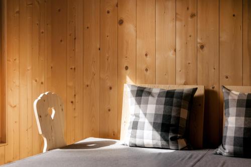 Postel nebo postele na pokoji v ubytování Eco Chalet Blasla