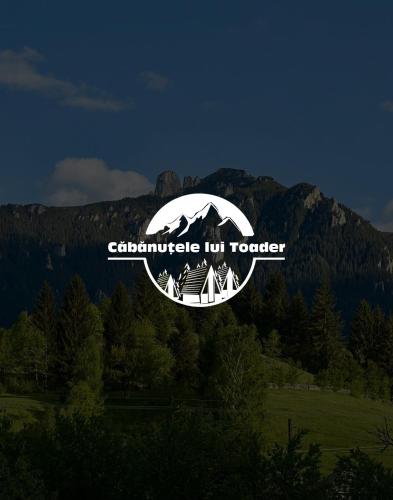 a logo for a mountain village lift truck at Cabanutele lui Toader in Ceahlău