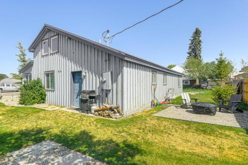 a large metal building with a yard in front of it at Centrally Located Pinedale Vacation Rental! in Pinedale