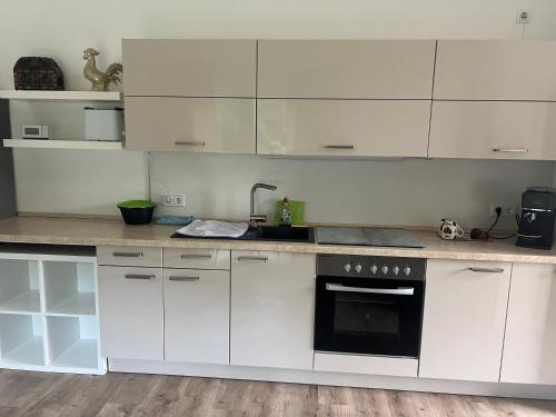 Η κουζίνα ή μικρή κουζίνα στο Feld & Flair Apartment