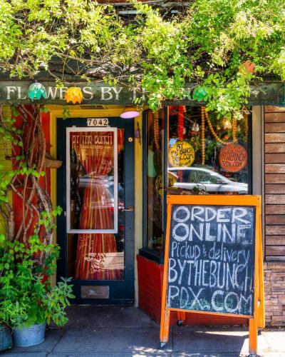 a store with a sign in front of a store at Stay Portland - Super Studio in Brooklyn in Portland
