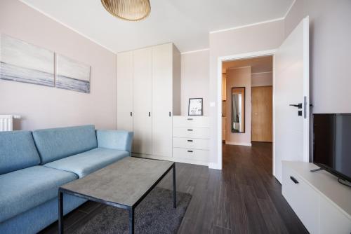 Ruang duduk di Sweda Apartments Gdańsk Seaside