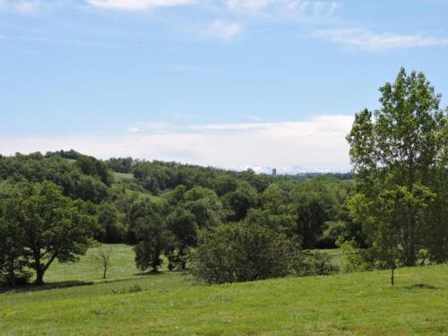 a view of a field with trees in the background at Peyrusse Peace Pool & Charm in Peyrusse-Grande