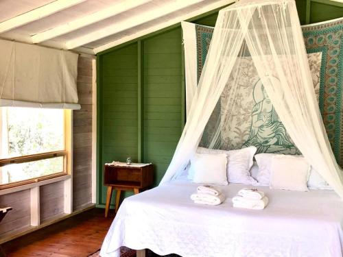 Ένα ή περισσότερα κρεβάτια σε δωμάτιο στο Glamping Traslasierra Carpa Sur
