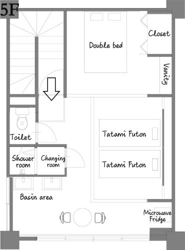 a floor plan of a house at Jasmin錦町5-6 高松駅近 2階層 テラス付き in Takamatsu