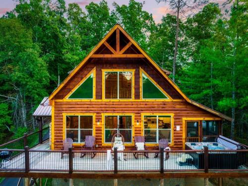 Smokies Sanctuary - Smoky Mtn A-Frame Hot Tub Mountain Views Firepit photo 75