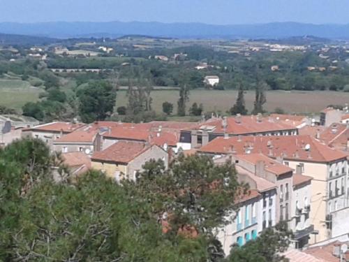 a view of a town with red roofs at Venez Rêver Béziers CENTRE et GARE il y a plus cher mais c est moins bien in Béziers