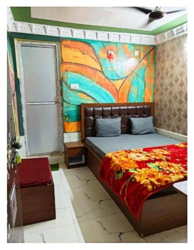Hotel Alan-kar Lodge Kharagpurにあるベッド