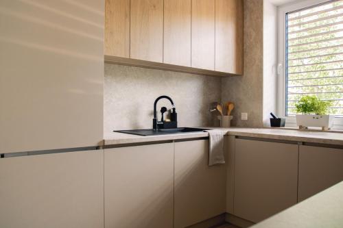 Dapur atau dapur kecil di Apartmán VERDE