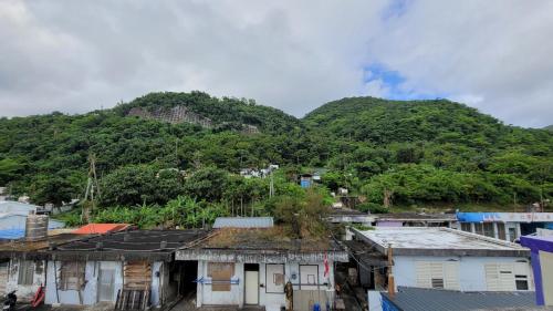 LanyuにあるLanyu Gulu Homestayの家並み山並みの集落