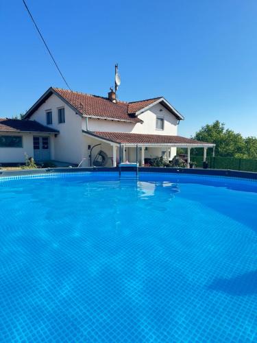 デスポトヴァツにあるVilla Perlaの家の前のプール