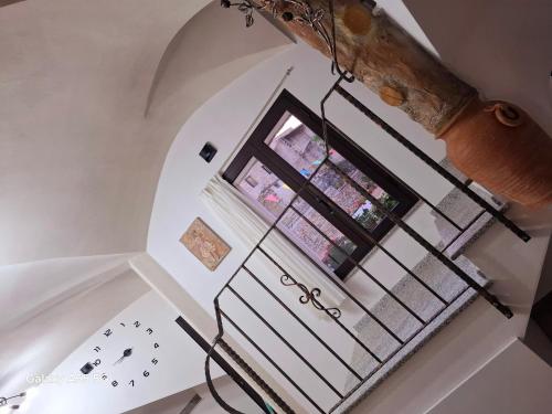 an overhead view of a staircase with a window at Biginau ' e giosso in Ilbono
