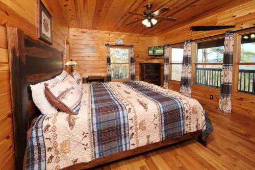 Cama o camas de una habitación en Jacksons Cabin