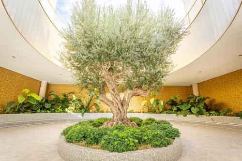 a tree inside of a building with a tree inside at Intempo by Holuxe - 022 - 2nd floor in Benidorm