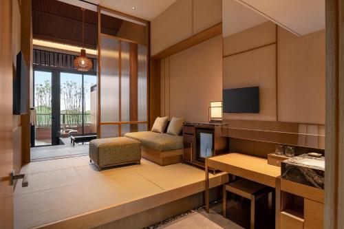 Zona de estar de Shangri-La Putian Onsen Resort Hotel