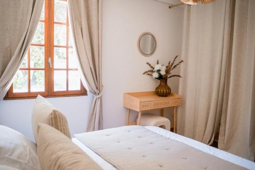 Postel nebo postele na pokoji v ubytování La villa Oléa