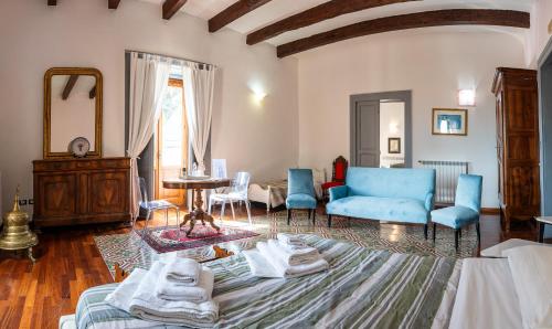 Χώρος καθιστικού στο b&b Vallone del grano