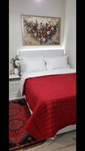 Ένα ή περισσότερα κρεβάτια σε δωμάτιο στο Kaldiona studio Larissa