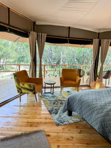 Istumisnurk majutusasutuses Olkinyei Mara Tented Camp