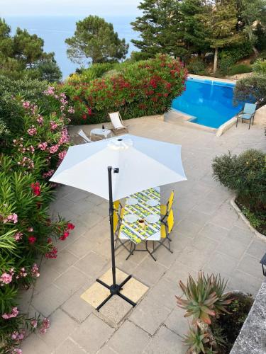 Appartement à Anthéor avec vaste piscine, vue mer et montagne