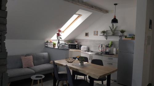 Kuchyň nebo kuchyňský kout v ubytování Studio apartman GRIZZLY