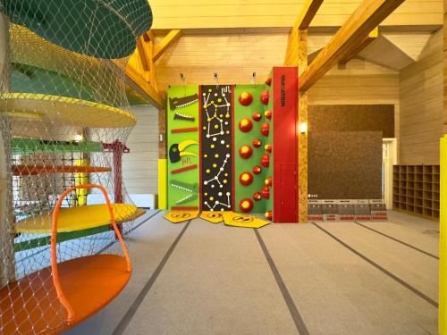 a gym with a net and a goal at Hot Springs Medical and SPA in Banya