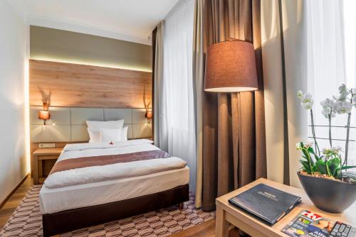 Cama o camas de una habitación en Drei Loewen