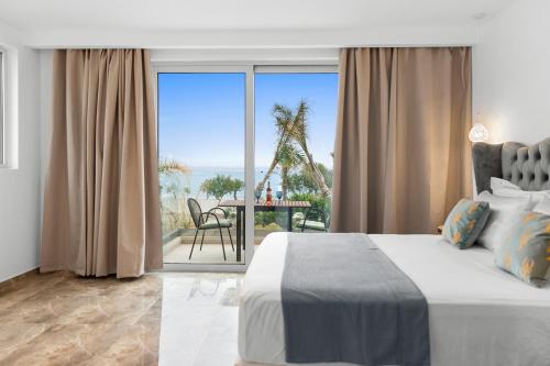 Katil atau katil-katil dalam bilik di Le Palme Beach Rhodes