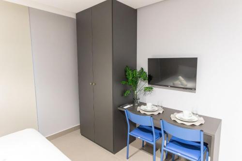 TV a/nebo společenská místnost v ubytování Way Tambaú - Studios Deluxe em João Pessoa por Carpediem