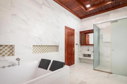 Koupelna v ubytování Seyna Residence