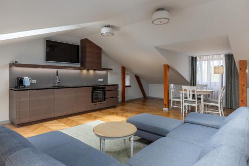 Køkken eller tekøkken på Roze Republikas Apartments