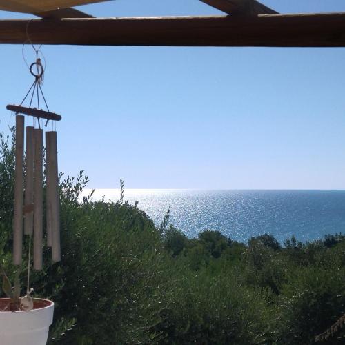 a view of the ocean from a house at La collina sui trabocchi in Ortona