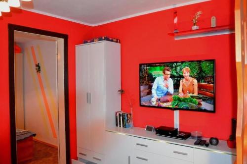 TV a/nebo společenská místnost v ubytování Haus Am Stein