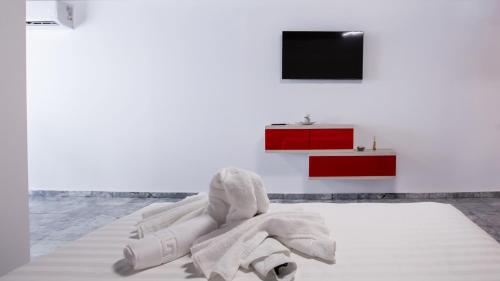 TV a/nebo společenská místnost v ubytování SAVAS Apartaments