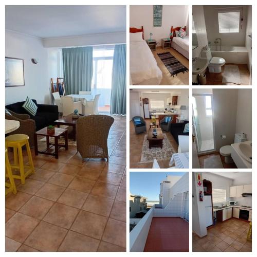 a collage of photos of a living room and a living room at Camere da Letto ON-THE-BEACH Self Catering in Swakopmund