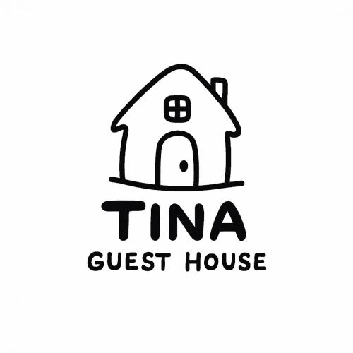 a house logo with the words tin a guest house at Tina guest house in London