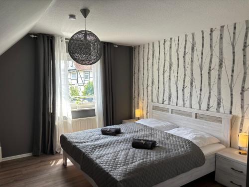 Katil atau katil-katil dalam bilik di BeyerAppartements Juna