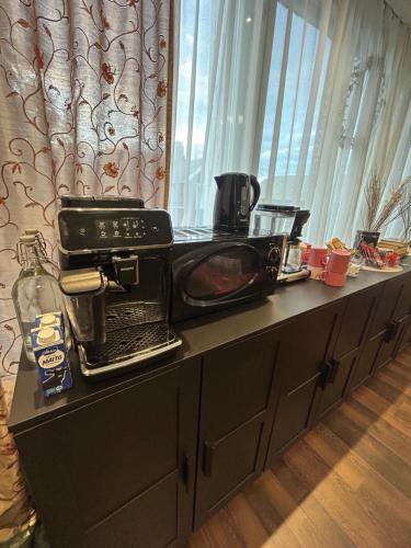Kuchyň nebo kuchyňský kout v ubytování Rock Hotel Somero