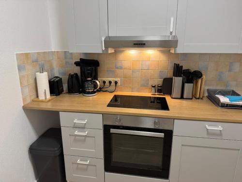 Kuchyň nebo kuchyňský kout v ubytování Bitterfeld Apartment, modern und gemütlich