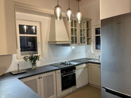 Dapur atau dapur kecil di Villa Vanita Agios Ioannis Mykonos
