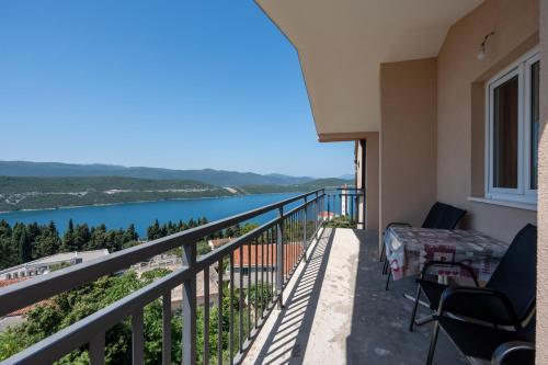 a balcony with a view of the water at Gabriel in Neum