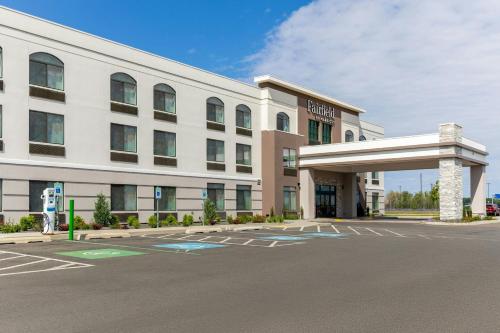a rendering of the front of a hotel with a parking lot at Fairfield by Marriott Inn & Suites Spokane Airport in Spokane
