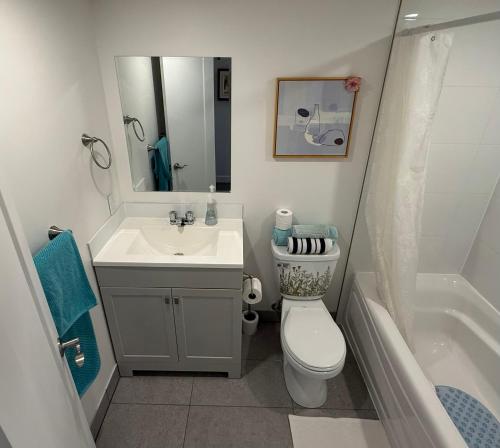 Bilik mandi di Cozy 1bdr Appartement Outremont