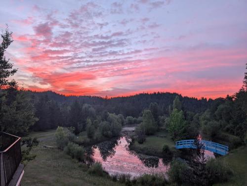 Peisaj natural din apropierea acestei cabane