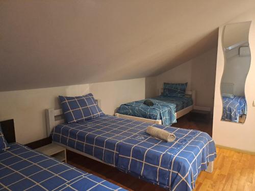 Ένα ή περισσότερα κρεβάτια σε δωμάτιο στο Vila Gherghisan