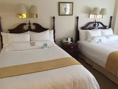 a hotel room with two beds and two lamps at Beresford Arms in San Francisco