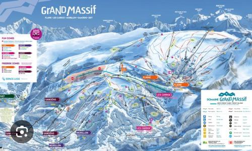 a map of the grand waiss ski resort at Cozy apartment in Arâches-la-Frasse