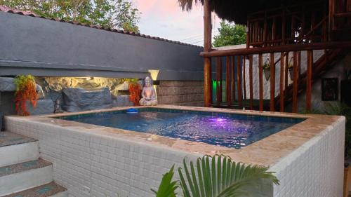 Bazén v ubytování cabaña villa luz nebo v jeho okolí